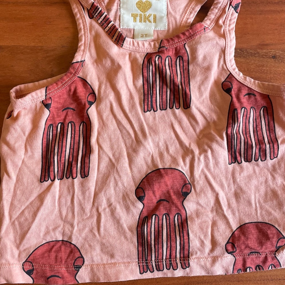 Hugo Loves Tiki Kids Organic Cotton Tank Top - Pink